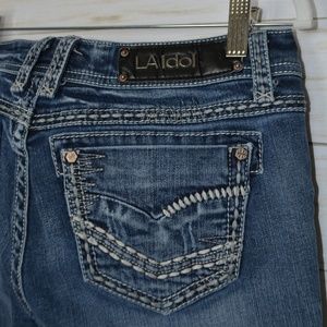 LA Idol USA Mid-Rise Bootcut Embellished Jeans